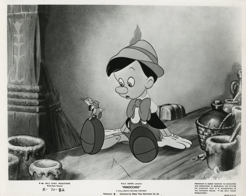 Pinocchio Original Wire Photo: Pinocchio and Jiminy Cricket