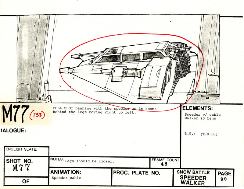 Star Wars: Episode V - The Empire Strikes Back: VFX Storyboard