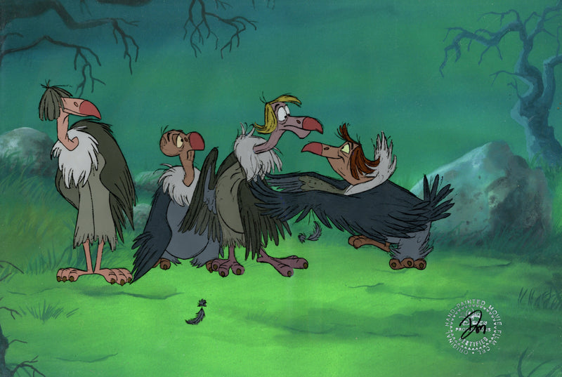 The Jungle Book Original Production Cel: Buzzy, Flaps, Dizzy, and Ziggy (Framed)