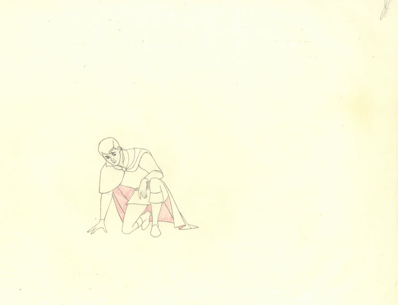 Sleeping Beauty Original Production Drawing: Prince Phillip