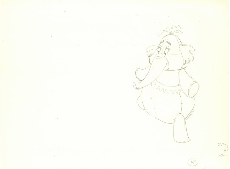 Winnie the Pooh and the Blustery Day Original Production Drawing: Heffalump