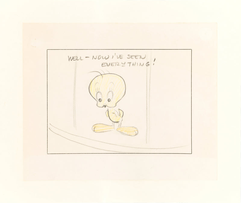 A Pizza Tweety Pie Original Storyboard Drawings Double Aperture