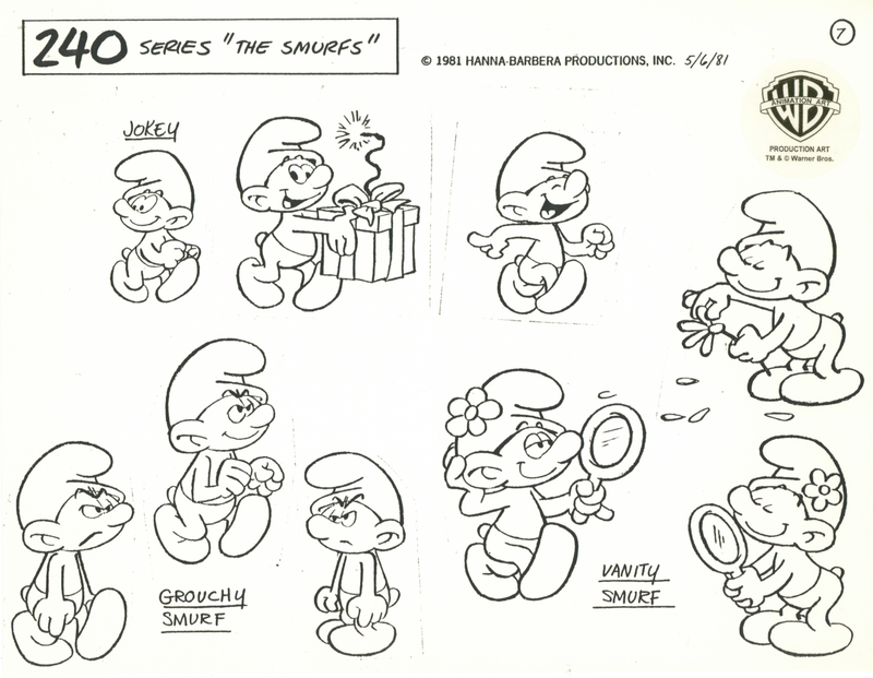 The Smurfs Original Stat Model Sheet