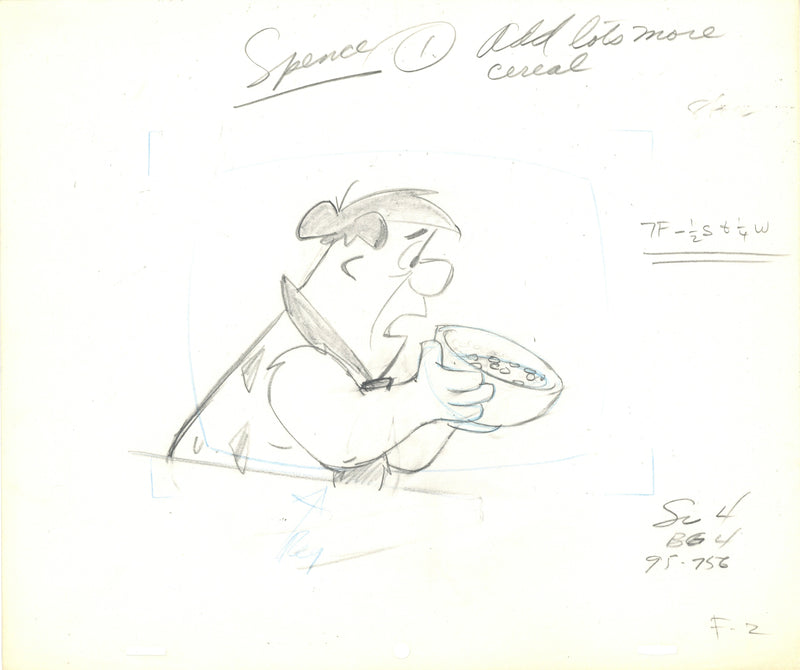 The Flintstones Original Production Layout Drawings: Fred and Wilma