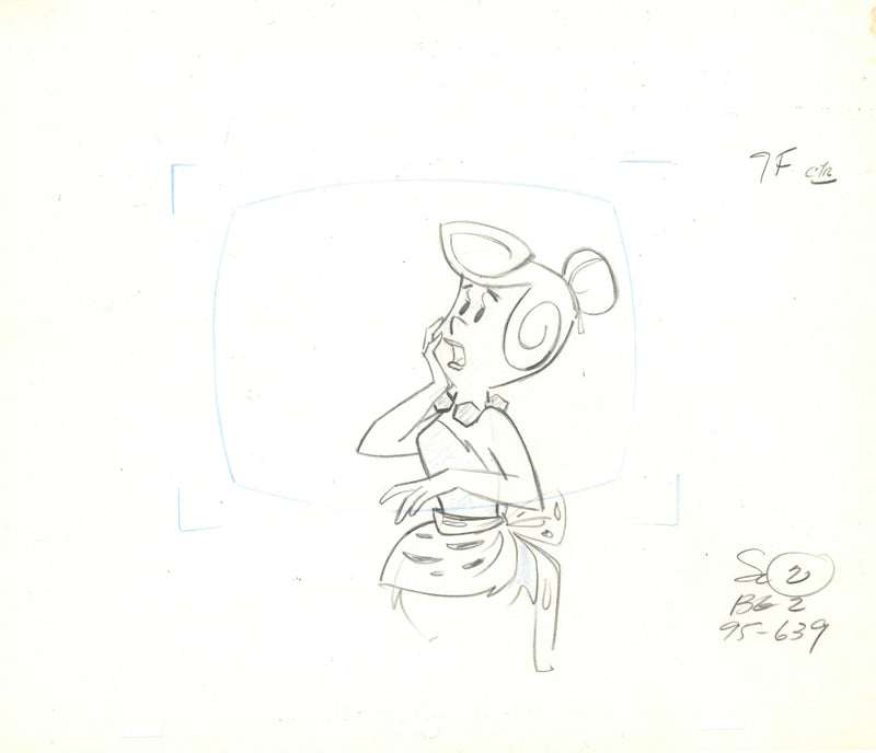 The Flintstones Original Production Layout Drawings: Fred and Wilma