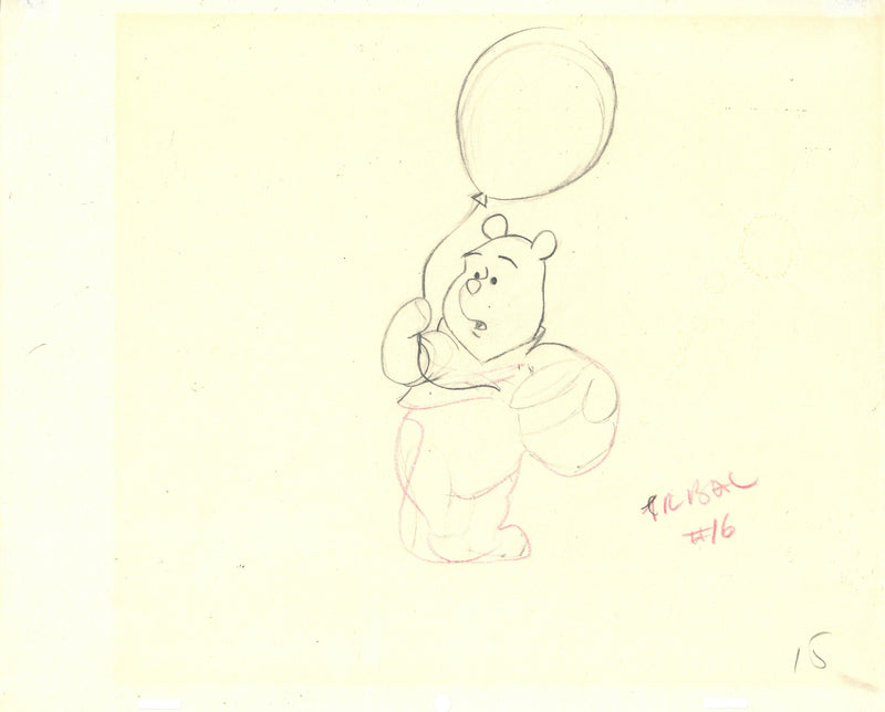 Winnie the Pooh Original Production Drawing: Pooh