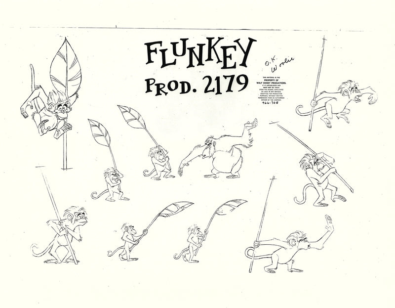 The Jungle Book Original Stat Model Sheet: Flunkey