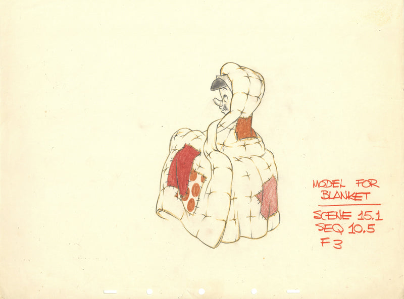 Pinocchio Original Production Model Drawing: Pinocchio