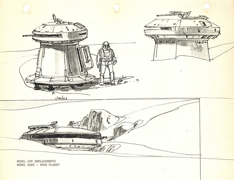 Star Wars: The Empire Strikes Back - Photostat Set Concept: Rebel Gun Emplacements on Hoth