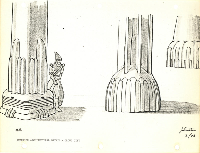 Star Wars: The Empire Strikes Back - Photostat Set Concept with Embedded Signature: Cloud City Architectural Detail