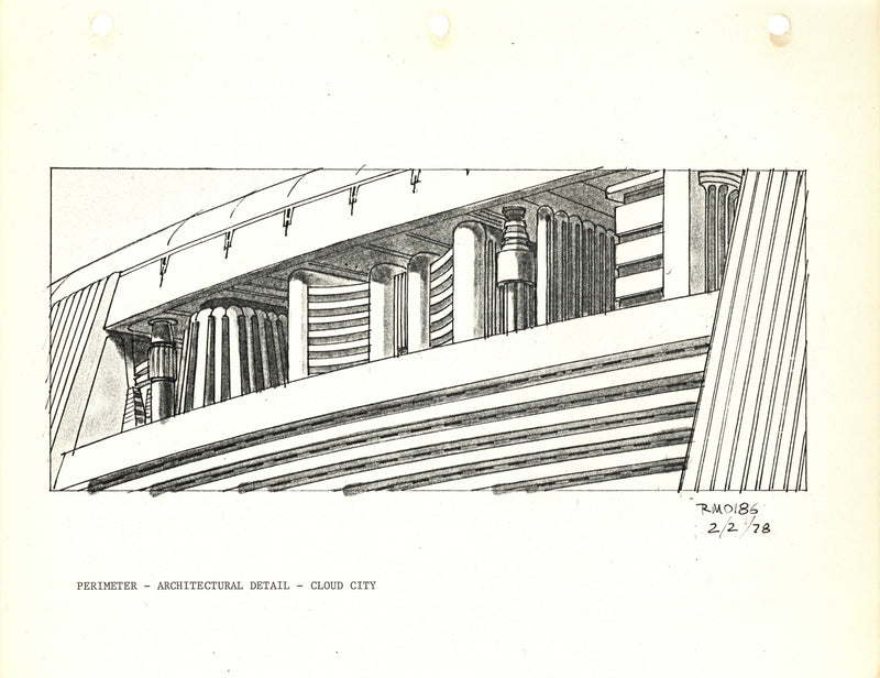 Star Wars: The Empire Strikes Back - Ralph McQuarrie Photostat Set Concept: Cloud City Perimeter Detail