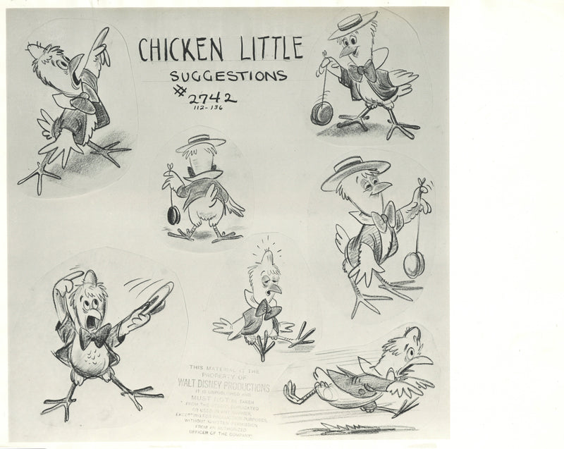 Chicken Little Original Stat Model Sheet: Chicken Little