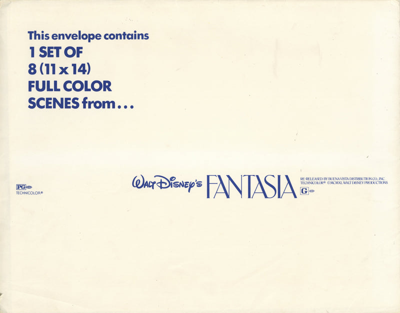 Original Fantasia Re-Release Lobby Cards with Envelope (Set of 8)