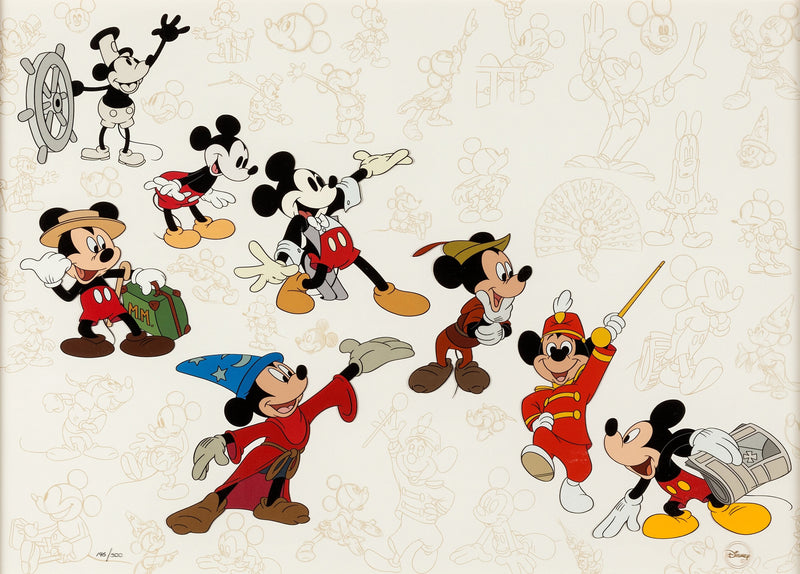 Mickey's Milestones Limited Edition Cel Signed and Remarqued by Ward Kimball (Framed)