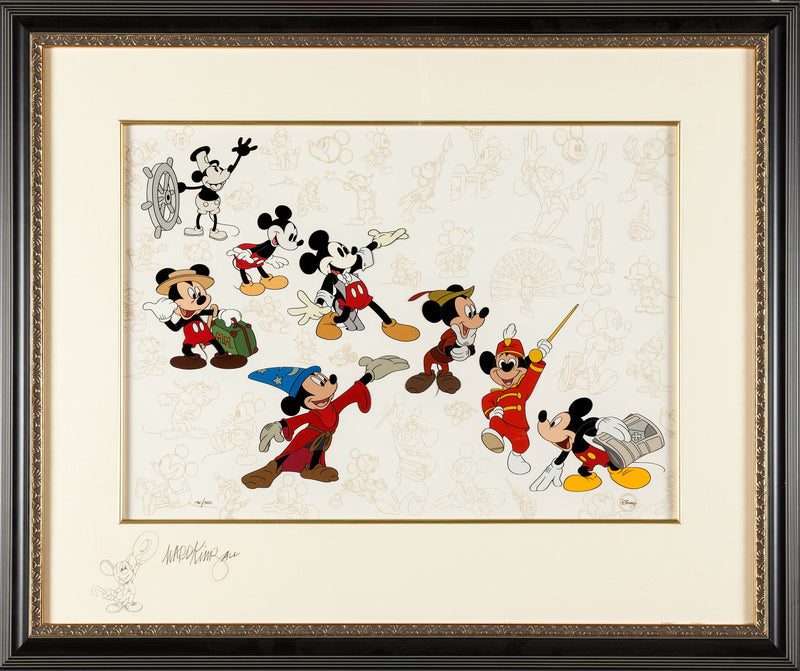 Mickey's Milestones Limited Edition Cel Signed and Remarqued by Ward Kimball (Framed)