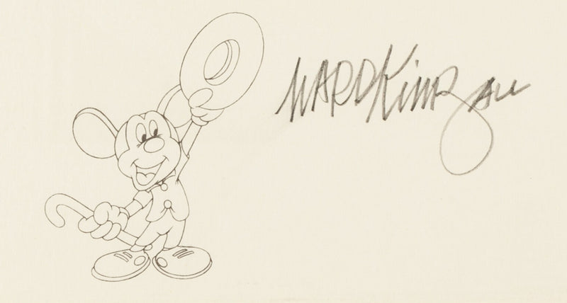 Mickey's Milestones Limited Edition Cel Signed and Remarqued by Ward Kimball (Framed)