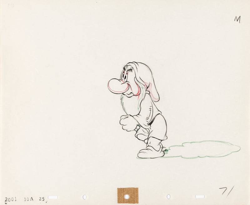 Snow White Original Production Drawing: Grumpy