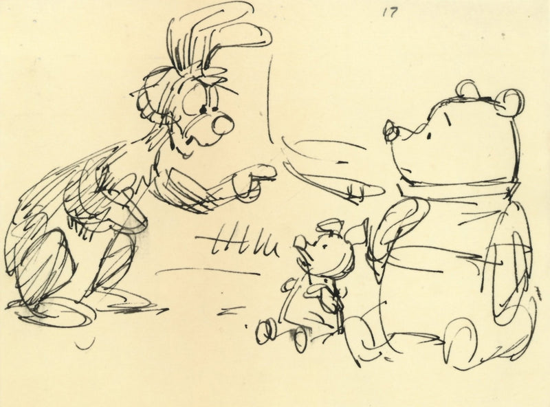 Winnie the Pooh and Tigger Too Original Storyboards and Dialogue Tag: Rabbit, Pooh, Piglet