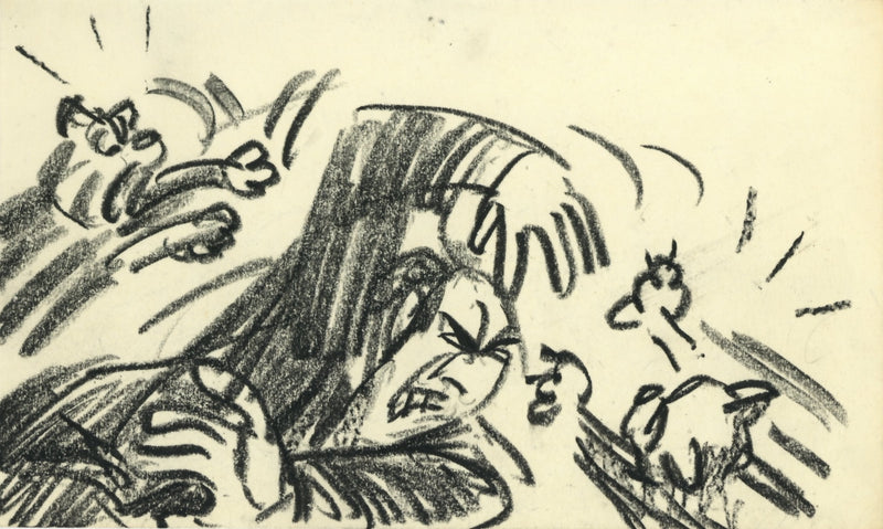 Aristocats Original Storyboard Drawing: Edgar, Alley Cats