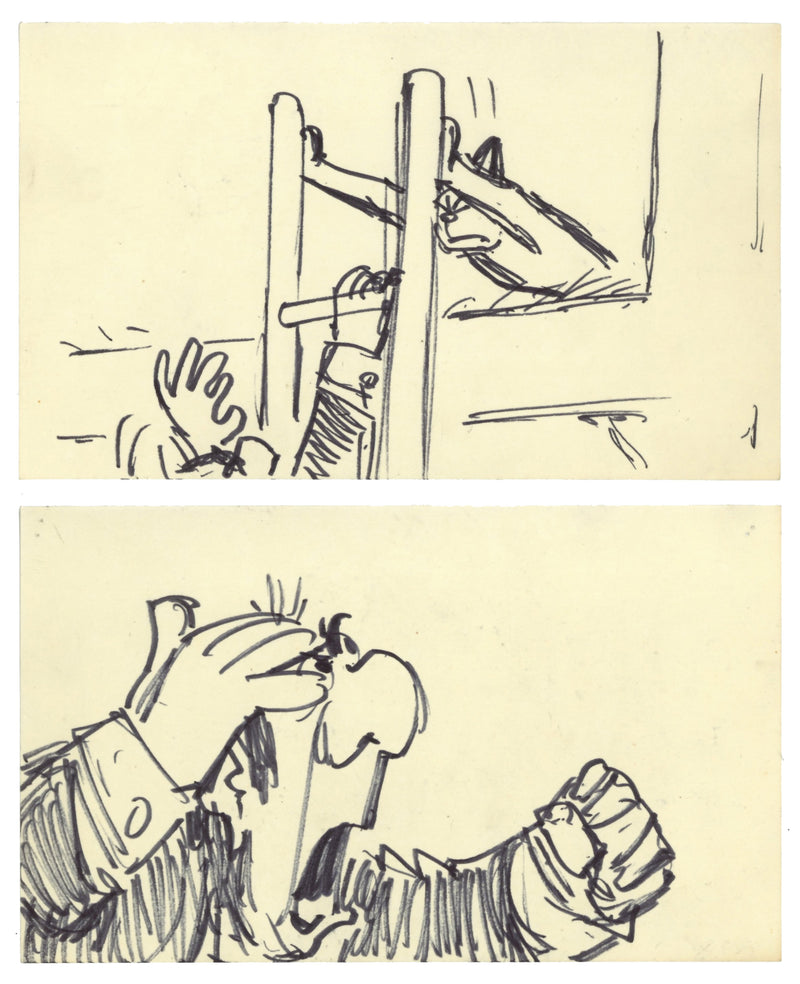 Aristocats Original Storyboard Drawings (Set of 2): Thomas O'Malley, Edgar