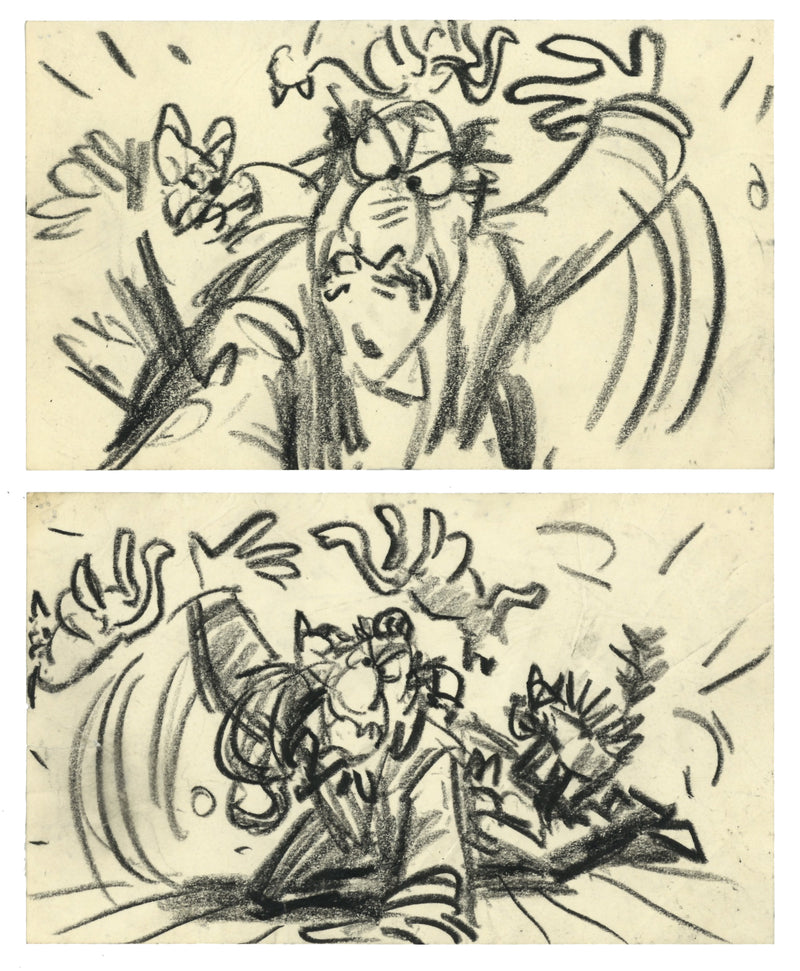Aristocats Original Storyboard Drawings (Set of 2): Edgar, Alley Cats