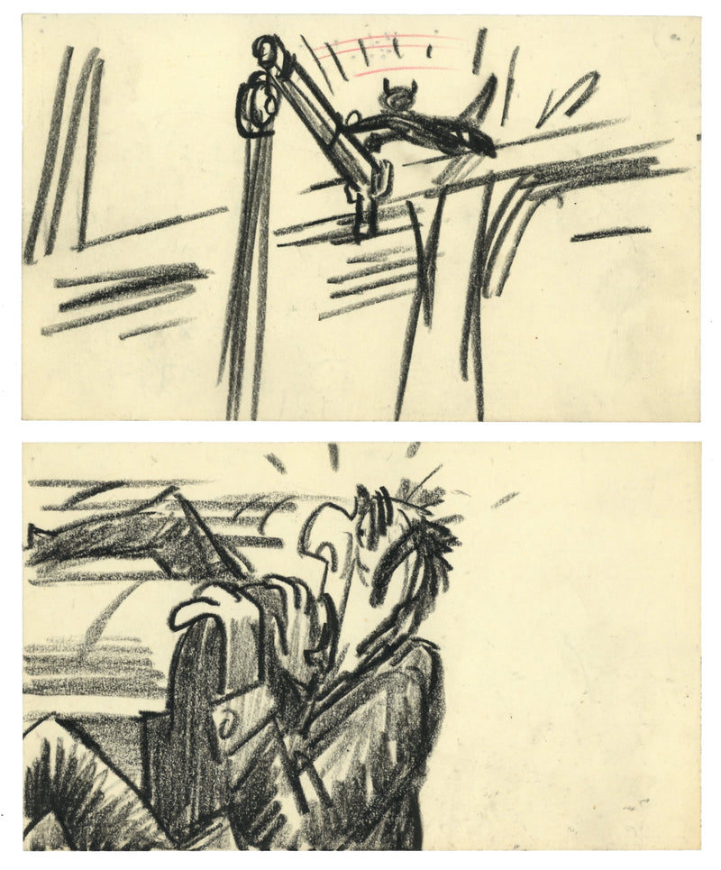 Aristocats Original Storyboard Drawings (Set of 2): Edgar, Alley Cats