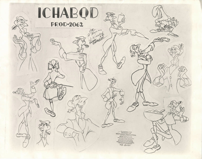 The Legend of Sleepy Hollow Stat Model Sheet: Ichabod Crane