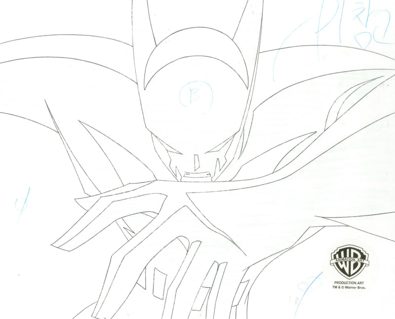 Batman Beyond Original Production Cel with Matching Drawing: Batman
