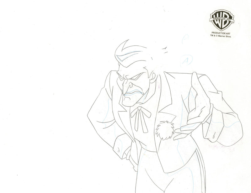 Batman The Animated Series Original Production Cel with Matching Drawing: Harley Quinn and Joker