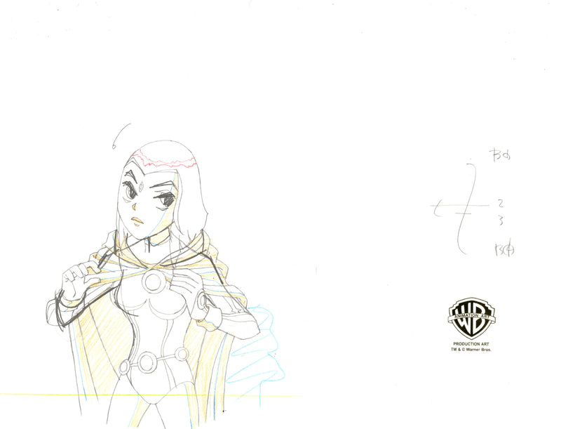 Teen Titans Original Production Drawing: Raven