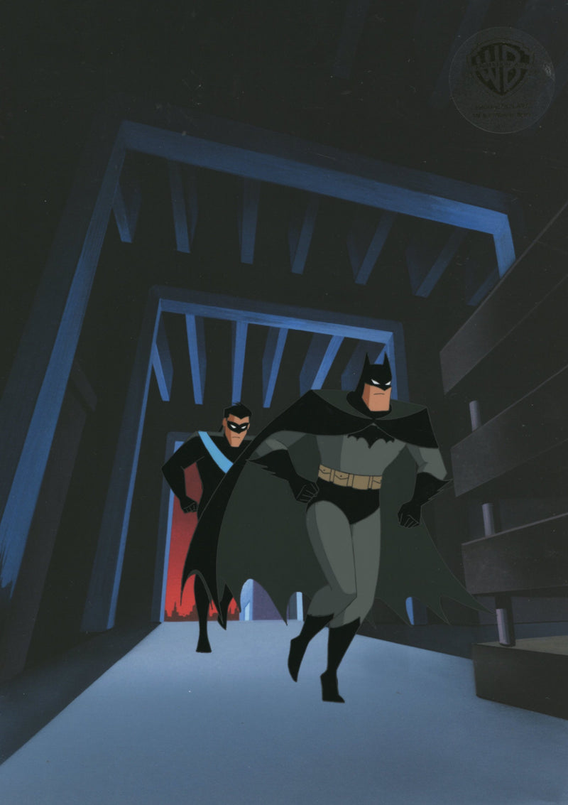 The New Batman Adventures Original Production Cel: Batman and Nightwing