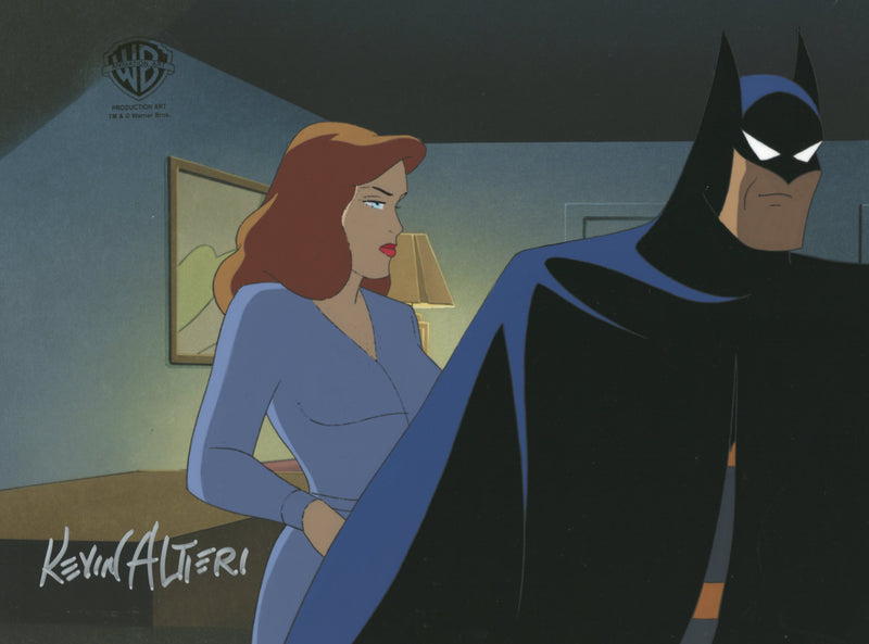 Batman: Mask of the Phantasm Original Production Cel with Matching Drawing Signed by Kevin Altieri: Andrea, Batman