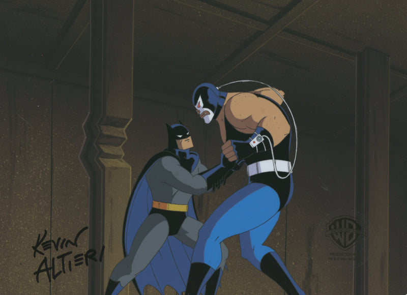 Batman The Animated Series Original Production Cel Signed By Kevin Altieri: Batman, Bane