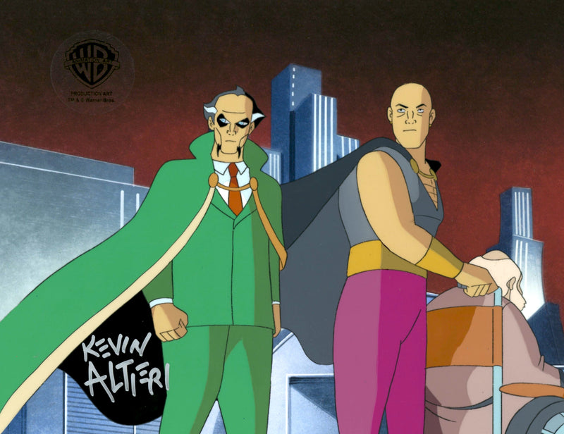 Batman The Animated Series Original Production Cel Signed By Kevin Altieri: Ra's Al Ghul, Ubu, Arkady Duvall