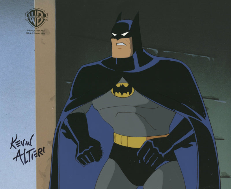 Batman The Animated Series Original Production Cel Signed By Kevin Altieri: Batman