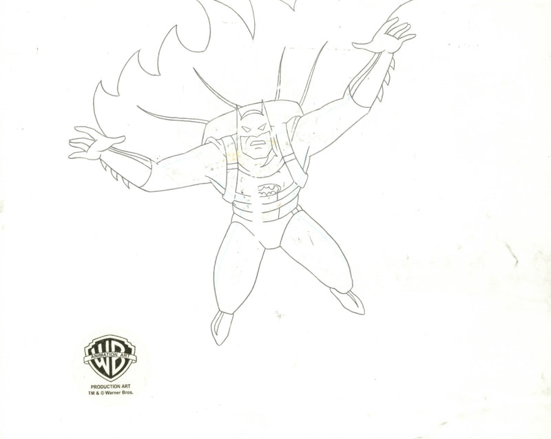 The New Batman Adventures Original Production Cel with Matching Drawing Signed by Diane Pershing: Ivy and Harley