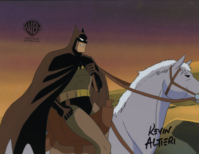 Batman The Animated Series Original Production Cel Signed By Kevin Altieri: Batman