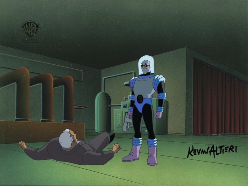 Batman The Animated Series Original Production Cel Signed By Kevin Altieri: Mr. Freeze, Grant Walker