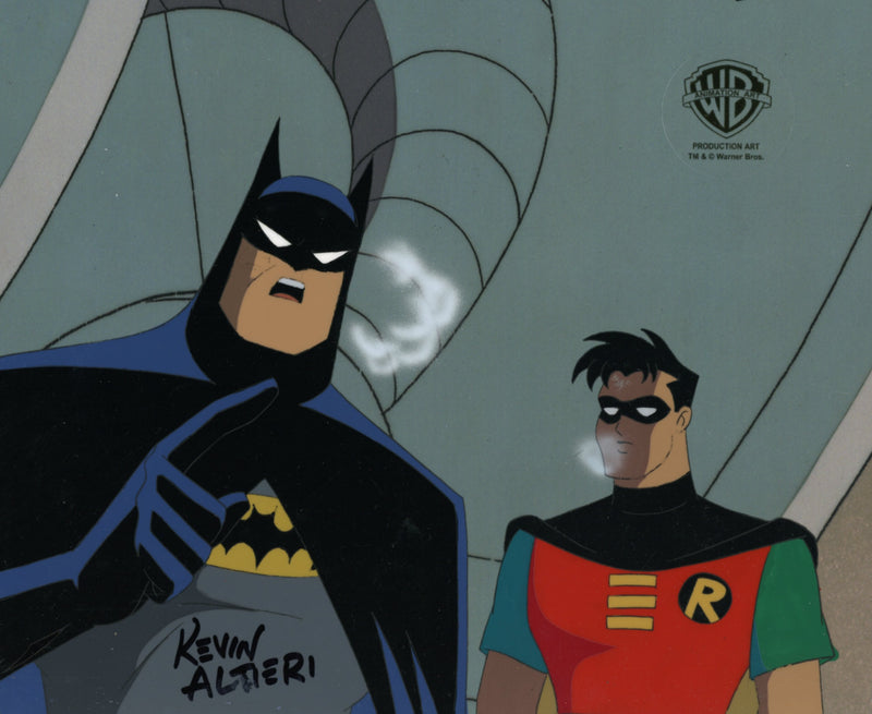 Batman The Animated Series Original Production Cel Signed By Kevin Altieri: Batman, Robin