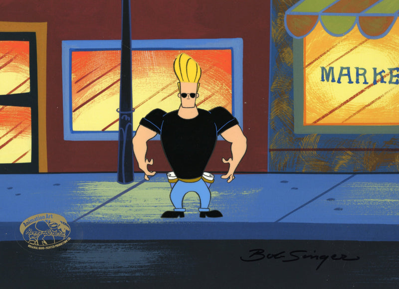 Johnny Bravo Original Production Cel signed by Bob Singer