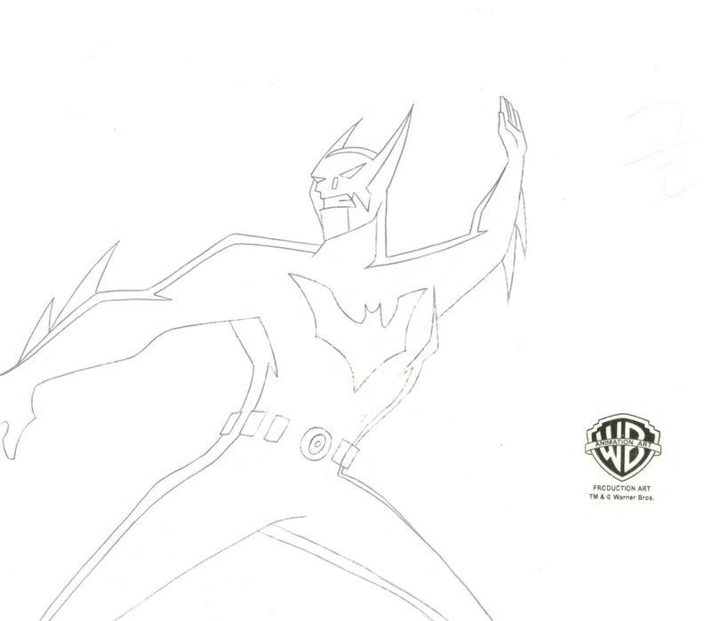 Batman Beyond Original Production Cel with Matching Drawing: Batman