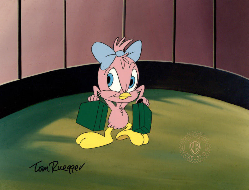 Tiny Toons Adventures Original Production Cel Signed by Tom Ruegger: Sweetie Bird