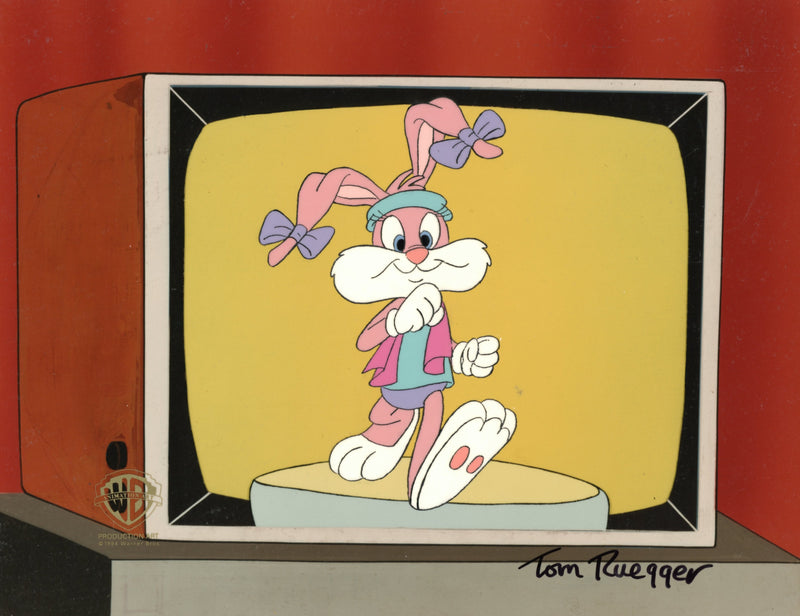 Tiny Toon Adventures Original Production Cel Signed by Tom Ruegger: Babs Bunny