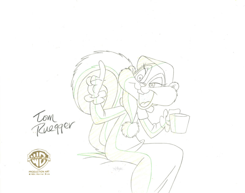 Animaniacs Original Production Drawing Signed by Tom Ruegger: Slappy