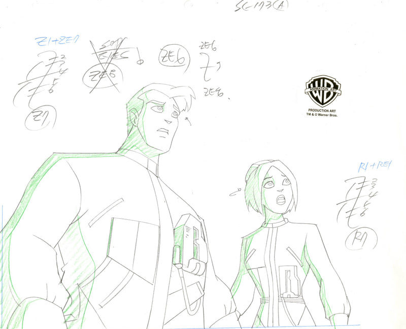 The Zeta Project Original Production Drawing: Zee, Ro