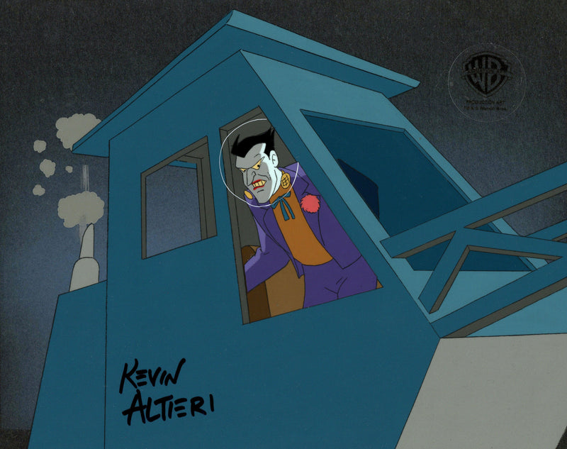 Batman The Animated Series Original Production Cel Signed by Kevin Altieri: Joker