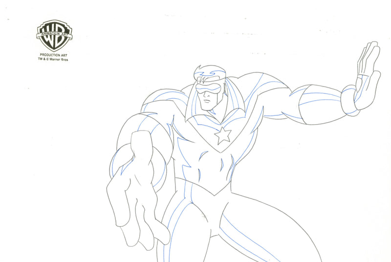 Justice League Unlimited Original Production Drawing: Booster Gold