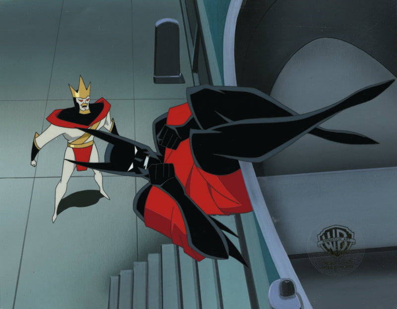 Batman Beyond Original Production Cel on Original Background with Matching Drawings: Batman, King