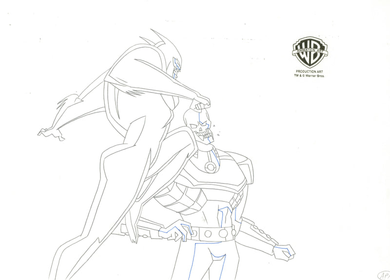 Justice League Unlimited Original Production Drawing: Wildcat, Atomic Skull