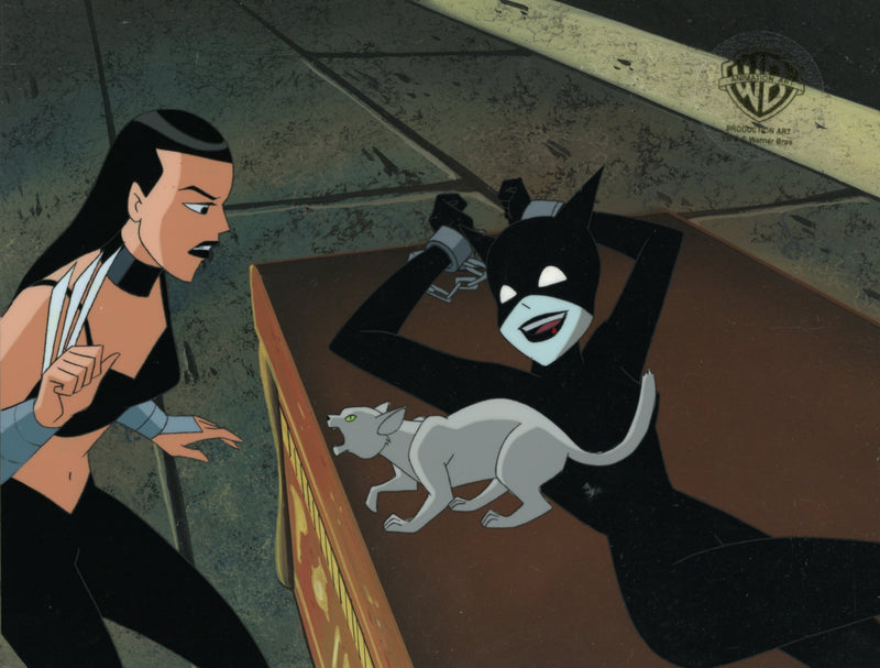 The New Batman Adventures Original Production Cel on Original Background: Catwoman